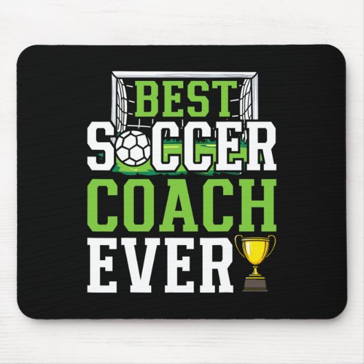 Beste Voetbalcoach Ooit Grappige Trainer Muismat (Voorkant)