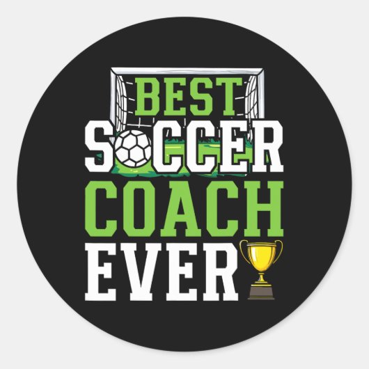 Beste Voetbalcoach Ooit Grappige Trainer  Ronde Sticker (Voorkant)
