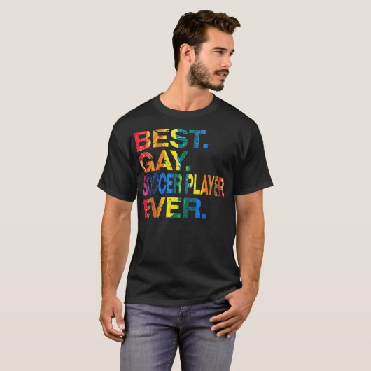 Beste voetballer van Gay Soccer T-shirt (Voorkant volledig)