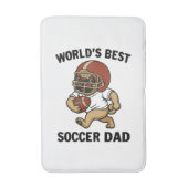 Beste Voetbalvader Ter Wereld - Pug speler Badmat (Voorkant Verticaal)