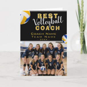 Beste Volleybalcoach Teamfoto Bedankkaart