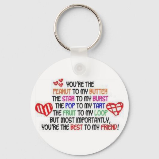 beste voor mijn vriend sleutelhanger (Voorkant)