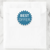 Beste voorstel rechthoekige sticker (Tas)