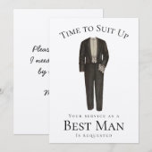 Beste voorstel-tijd om  Tuxedo op te starten Kaart (Voorkant / Achterkant)