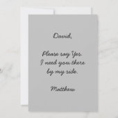 Beste voorstel-tijd om  Tuxedo op te starten Kaart (Achterkant)