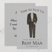 Beste voorstel-tijd om  Tuxedo op te starten Kaart (Voorkant / Achterkant)