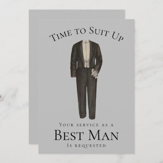 Beste voorstel-tijd om  Tuxedo op te starten Kaart (Voorkant / Achterkant)