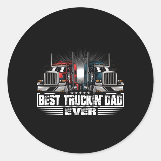 Beste vrachtwagenchauffeur ooit - Truck Driver Ronde Sticker (Voorkant)