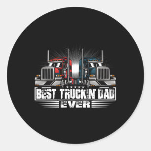 Beste vrachtwagenchauffeur ooit - Truck Driver Ronde Sticker