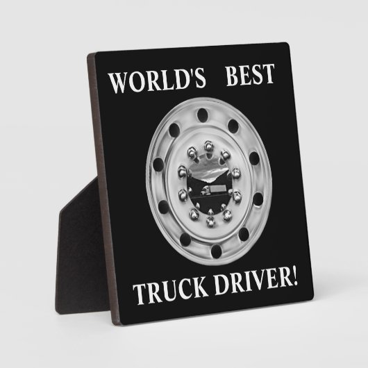 Beste vrachtwagenchauffeur ter wereld fotoplaat (Voorkant)