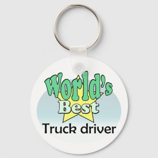 Beste vrachtwagenchauffeur ter wereld sleutelhanger (Voorkant)