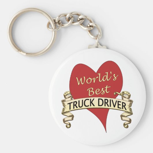 Beste vrachtwagenchauffeur ter wereld sleutelhanger (Voorkant)