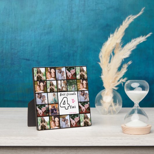 Beste Vriend 4-Ooit Fotocollage – Aangepaste 21-fo Fotoplaat (Insitu)