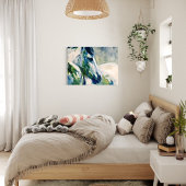 Beste vriend – Abstract penseelstreekschilderij Canvas Afdruk