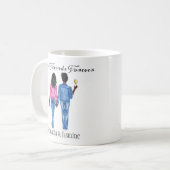 Beste Vriend Afro-Amerikaanse Meisjes Foto Custom Koffiemok (Voorkant links)