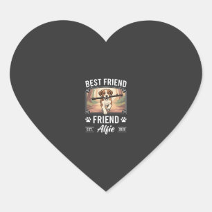 Beste vriend Alfie hondenliefhebber Hart Sticker
