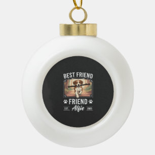 Beste vriend Alfie hondenliefhebber Keramische Bal Ornament