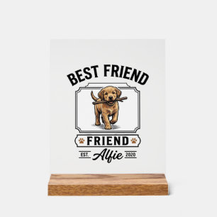 Beste vriend Alfie vintage hondenliefhebber ontwer Acryl Bord