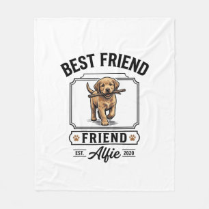 Beste vriend Alfie vintage hondenliefhebber ontwer Fleece Deken