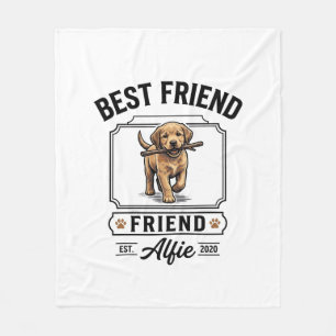 Beste vriend Alfie vintage hondenliefhebber ontwer Fleece Deken
