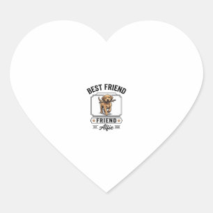 Beste vriend Alfie vintage hondenliefhebber ontwer Hart Sticker