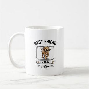 Beste vriend Alfie vintage hondenliefhebber ontwer Koffiemok