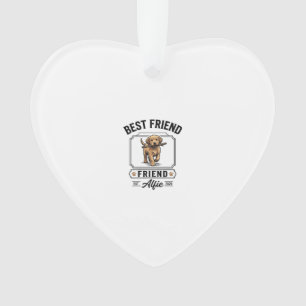 Beste vriend Alfie vintage hondenliefhebber ontwer Ornament