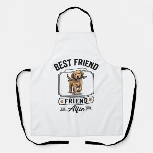 Beste vriend Alfie vintage hondenliefhebber ontwer Schort