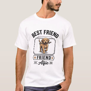 Beste vriend Alfie vintage hondenliefhebber ontwer T-shirt