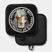 Beste vriend Australische herder Pannenlap (Voorkant / Achterkant)