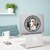 Beste vriend Australische herder Sticker (Laptop op bureau)