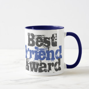 Beste Vriend Award in Blauw en Grijs Mok