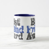 Beste Vriend Award in Blauw en Grijs Mok (Midden)