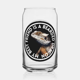Beste vriend Bearded Dragon Blikvorm Glas