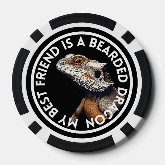Beste vriend Bearded Dragon Poker Chips (Achterkant)