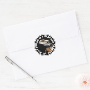 Beste vriend Bearded Dragon Ronde Sticker