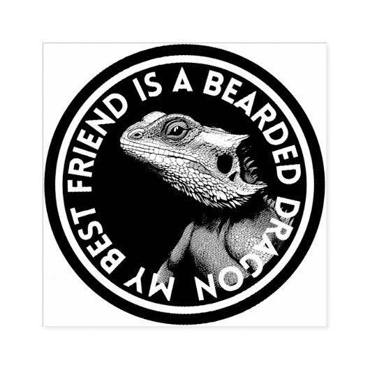 Beste vriend Bearded Dragon Rubberstempel (Afrduk)