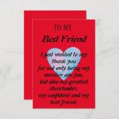 Beste vriend bedankt je creditcard (Voorkant / Achterkant)