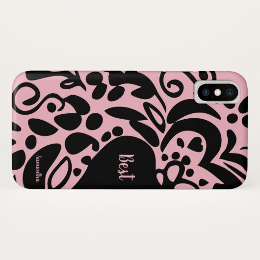 Beste vriend | Beste halve | Trendy Pattern Case-Mate iPhone Case (Achterkant (horizontaal))