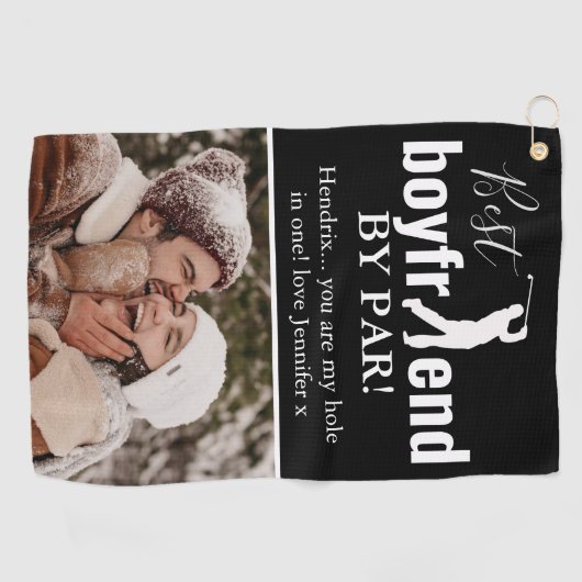 Beste vriend/beste vriendin via foto's/bericht wee golfhanddoek (Horizontaal)