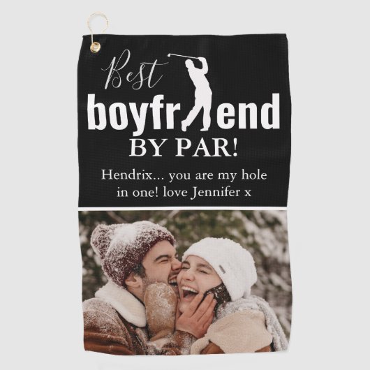 Beste vriend/beste vriendin via foto's/bericht wee golfhanddoek (Voorkant)