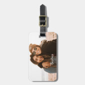 Beste Vriend Besties Aangepaste Foto Bagagelabel (Voorkant verticaal)