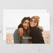 Beste Vriend Besties Aangepaste Foto Feestdagenkaart (Voorkant / Achterkant)