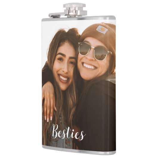 Beste Vriend Besties Aangepaste Foto Heupfles (Links)