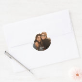Beste Vriend Besties Aangepaste Foto Ronde Sticker (Envelop)