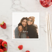 Beste Vriend Besties Aangepaste Foto Servet (Insitu)