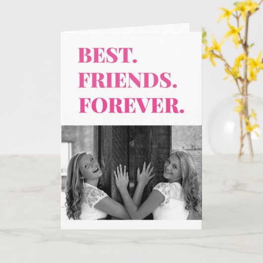 Beste Vriend BFF Beste Vriend Foto Kaart (Gele Bloem)