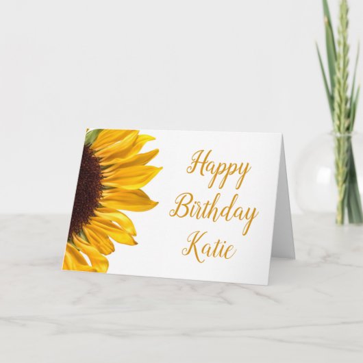 Beste vriend BFF Bestie Birthday Yellow Sunflower Kaart (Voorkant)