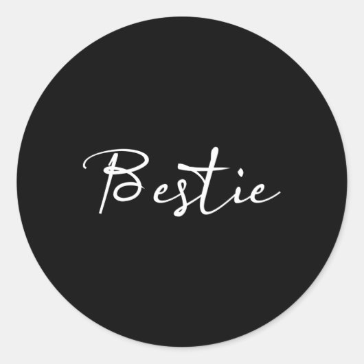 Beste vriend BFF en Bestie Ronde Sticker (Voorkant)