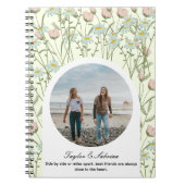 Beste Vriend BFF Gift Bloemen Foto Notitieboek (Voorkant)